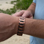 Bracelet Magnétique en Cuivre pour Homme - Triple Puissance