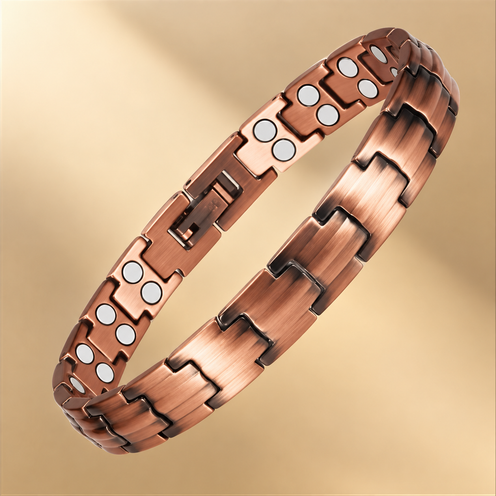 Bracelet Magnétique en Cuivre pour Femme – Nouveau Modèle 2026 Double Puissance