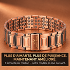 Bracelet Magnétique en Cuivre pour Homme - Triple Puissance